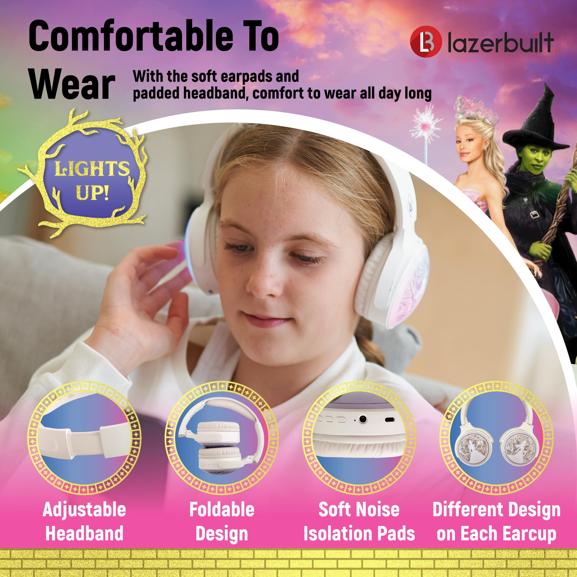 Wicked Bluetooth And Wired Light-Up 2 In 1 Headphones With